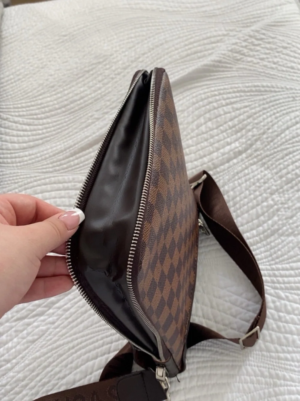 Louis Vuitton Dark Brown & Checker Canvas Messenger Bag